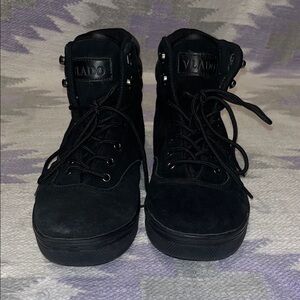 Women's Black High-Top Sneakers